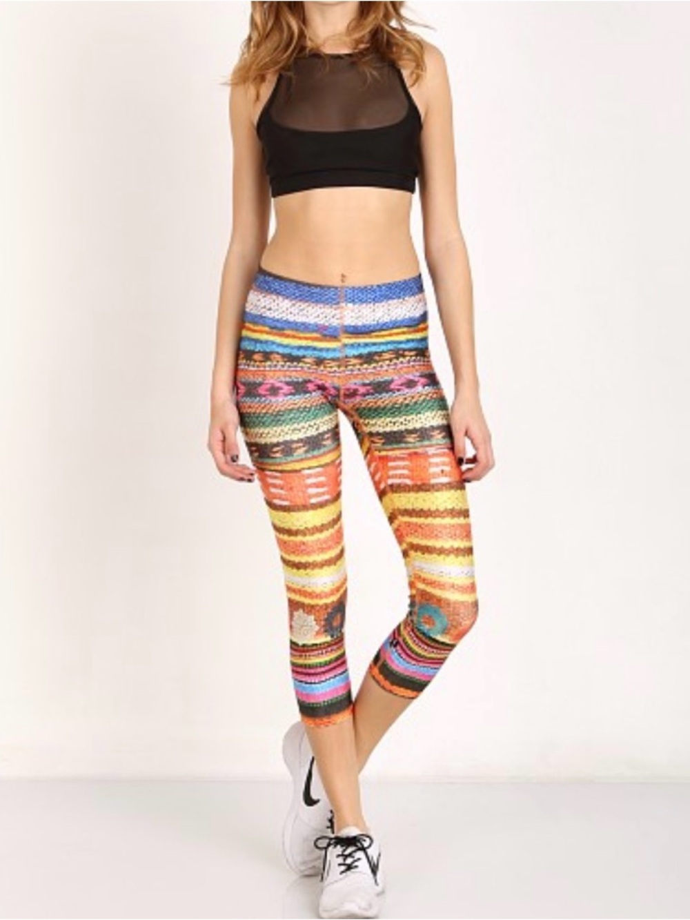 Zara Terez Multi-Color Striped Performance Leggings